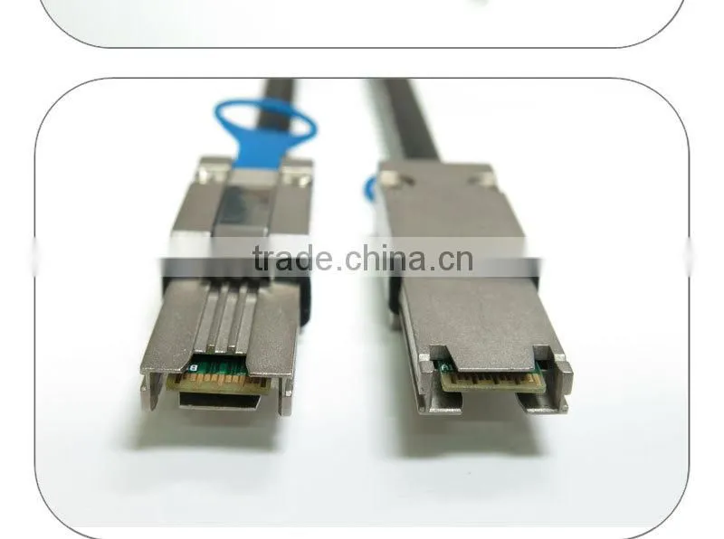 1m black 28awg Mini SAS cable SFF8088 to 8088 26pin to 26pin with OD 7.5mm