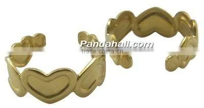 Copper Ring Base, Unplated Color, Size: about 6.5mm wide, 16mm inner diameter(KK-1477-1-C)