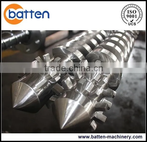 PVC pipe parallel twin screw and barrel plastic extruder machine