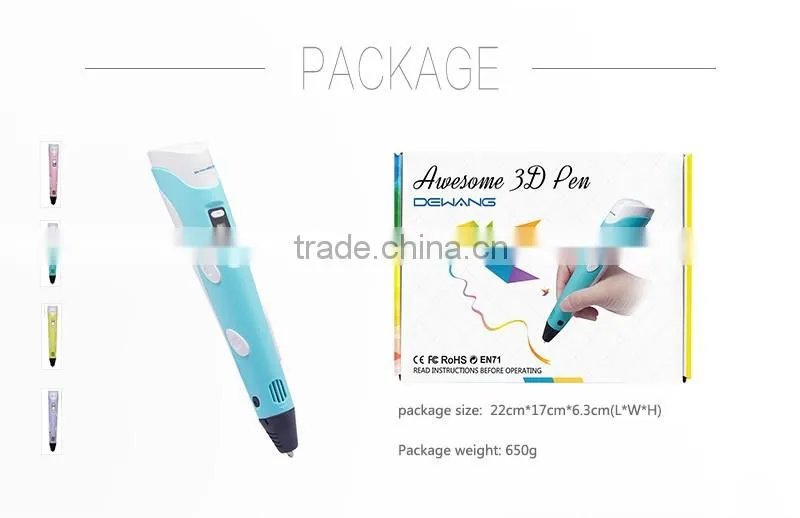 3d drawing pen magic print pen with ABS/PLA materials filament