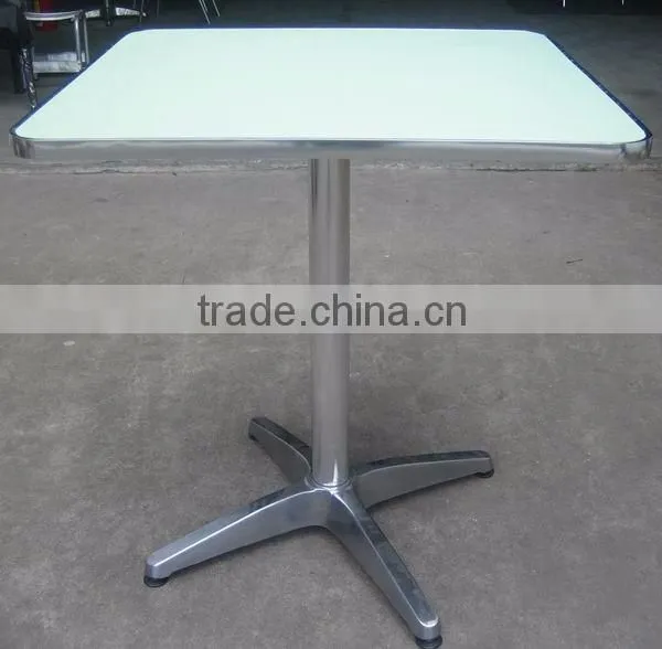 good quality square stainless steel coffee table aluminum table base YT31A