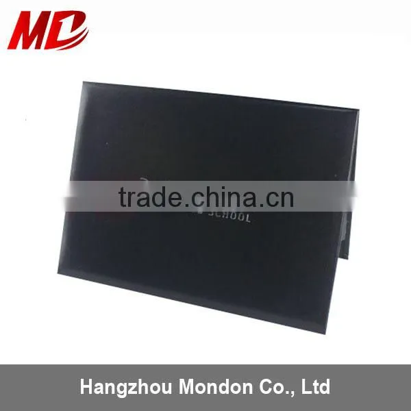 Black Graduation Certificate Holder Four Satin Corners with Black Cardboard-Tent Style