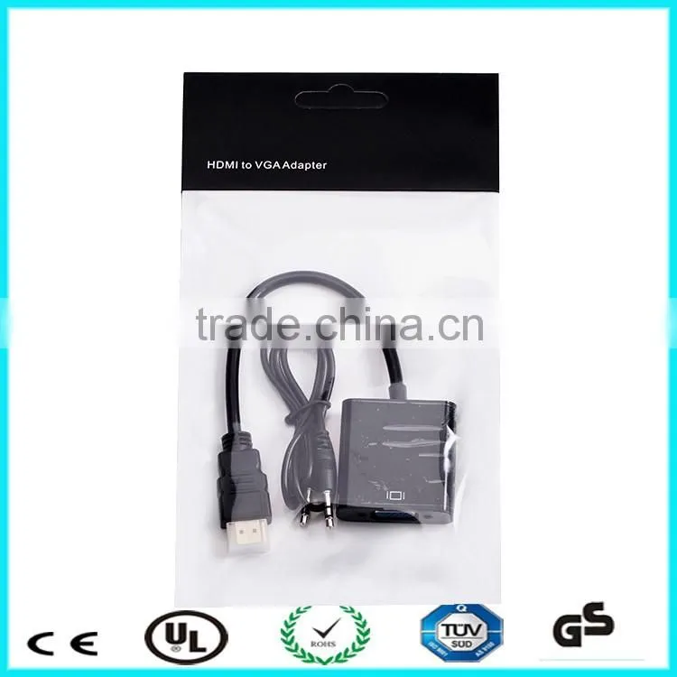 Support 1080 P HD hdmi to vga cable hdtv video converter