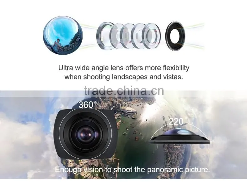 Hot new products 8MP 360 degree Panoramic HD Action Camera waterproof
