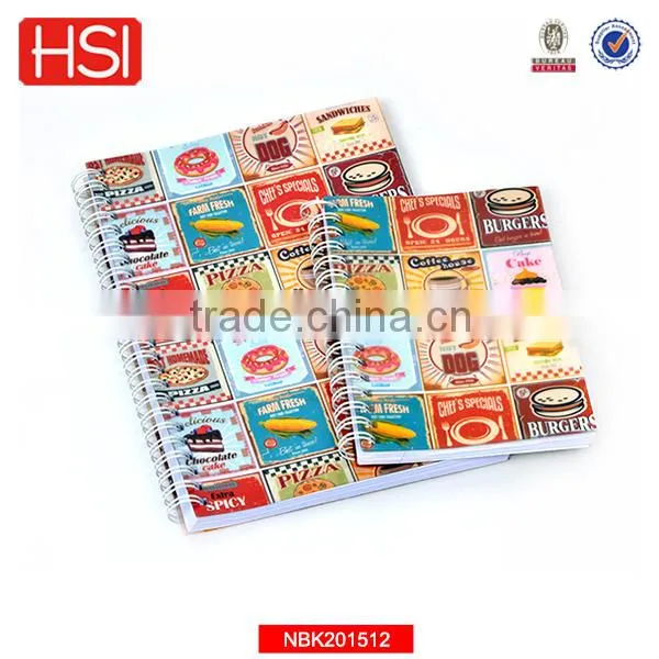 alibaba supplier printed A4 B5 size winding coil notebook
