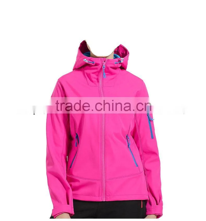 Autumn 100% Polyester Waterproof Womens outdoor fleece women jacket soft shell