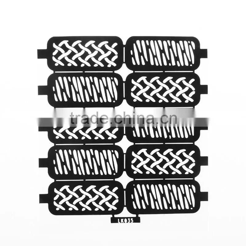 2016 New Trendy Nail Polish Hollow Nail Art Design Stencil for DIY Nail Sticker