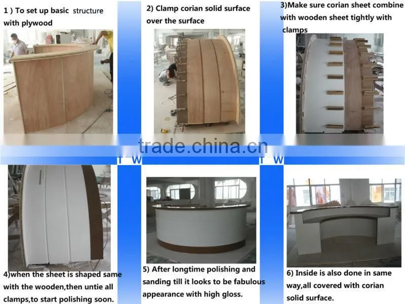 Tell World Salon Reception Desk/Front Desk Custom Made