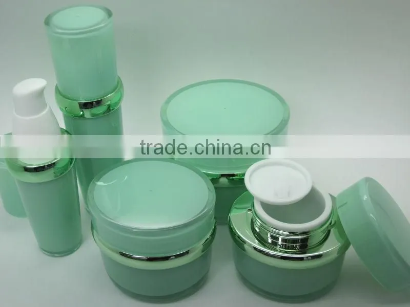 acrylic covex shoulder cosmetic bottles and jars