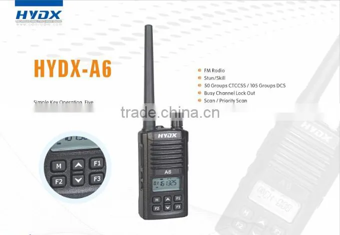 HYDX A6 uhf/vhf amateur two way radio programming keys Analog ham radio