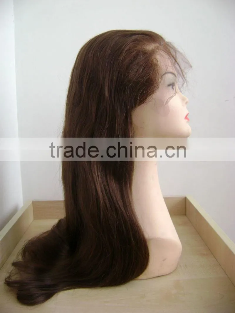 100 Indian remy human hair full lace wigs Fashion style