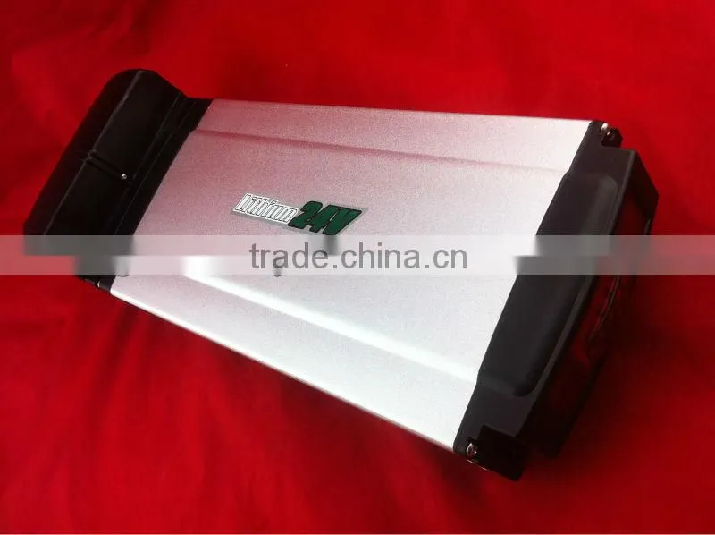 li ion battery pack 24v 10ah rear rack battery pack for electric bicycle