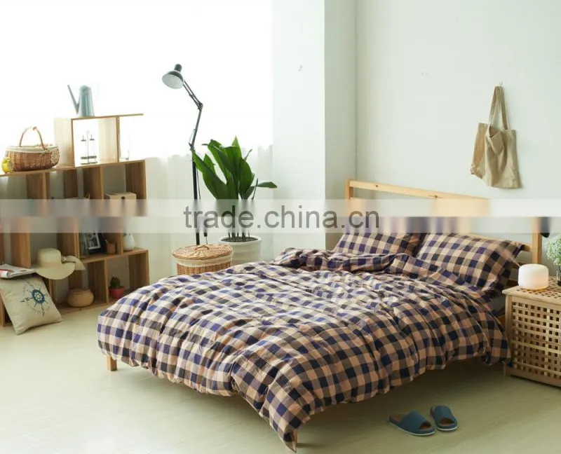 2016 spring new checker bedding set nantong bedding bedspread duvet cover set