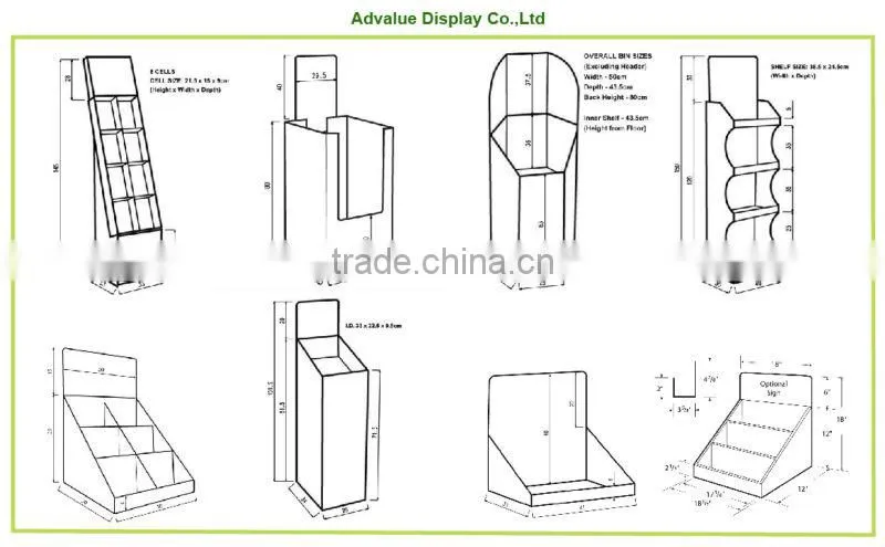 supermarket corrugatedpaper bags pallet display