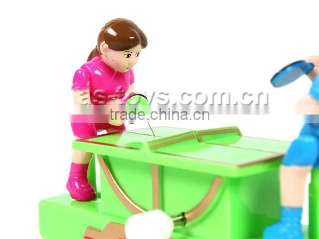 Novelty plastic wind up table tennis game toy for baby