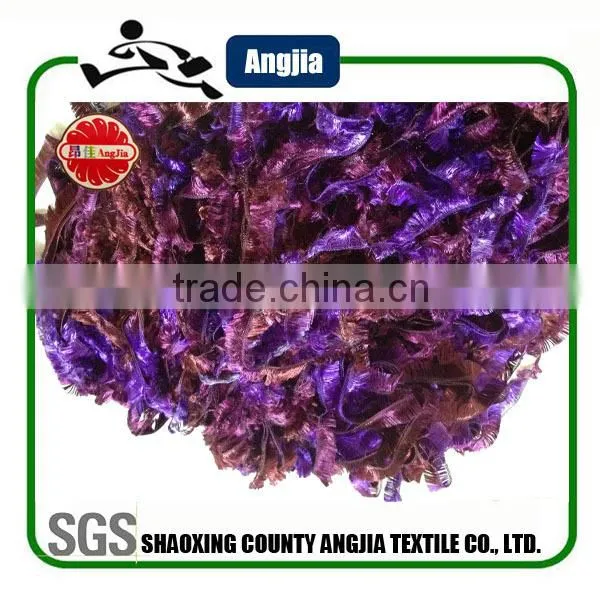 100% polyester space dyed feather yarn recycled spun
