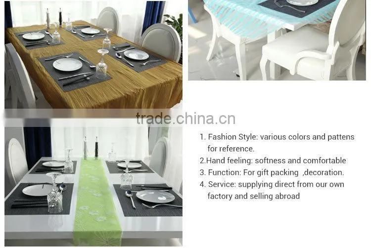 Home,Hotel,Outdoor,Party Use and Plain Dyed Pattern Peva Tablecloth