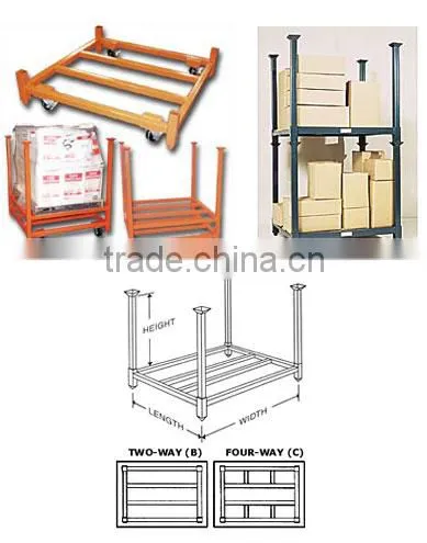 Heavy duty steel stacking rack