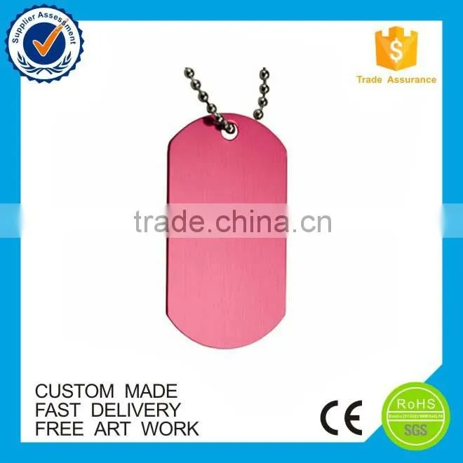 Wholesale colorful pet ID tag anodized custom aluminum dog tag