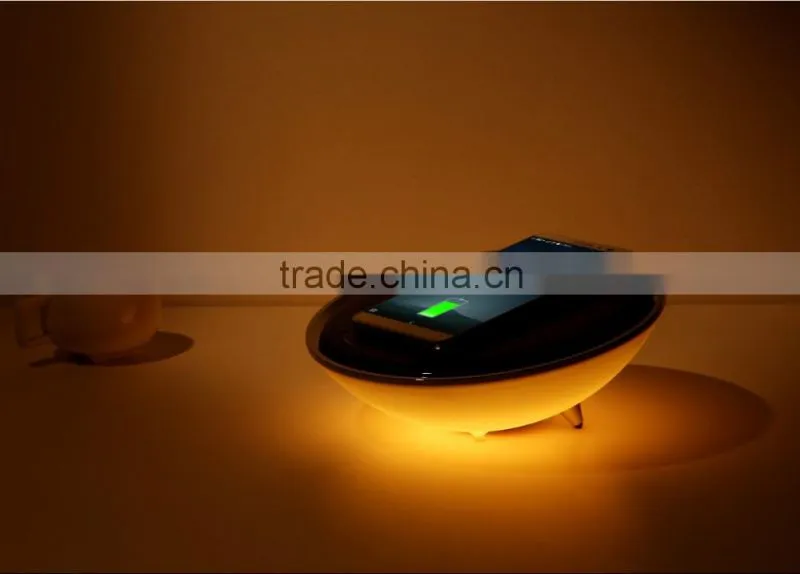 Wire less charger colorful night led table light