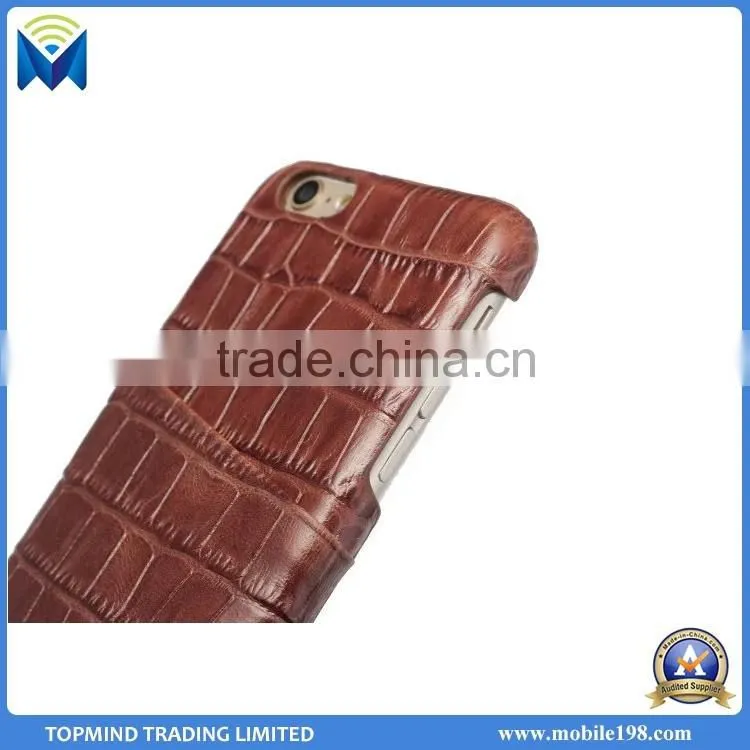 New Products Crocodile Pattern Leather Back Cover Case for iPhone 6S 6S Plus