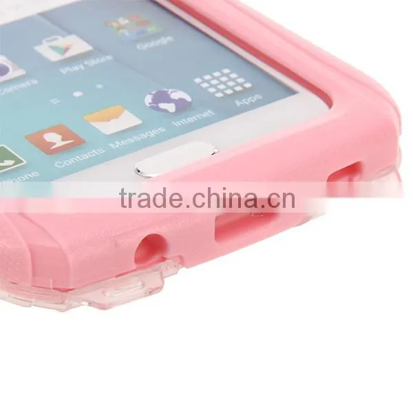 Waterproof Case Cover for Samsung Galaxy S6 Edge S6 With Button Pink