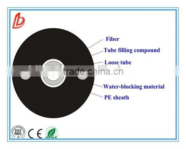 outdoor fiber optic non armored non metallic 4 core cable gyxy fiber cable