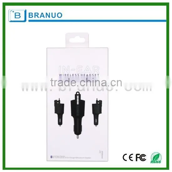 In-ear wireless headset with car charger Powered
