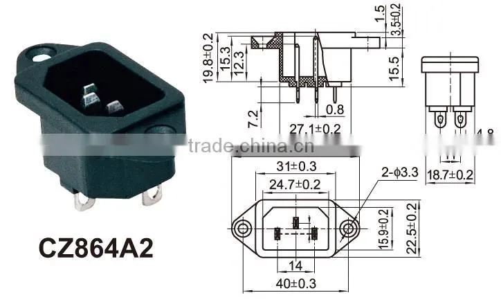 DC Power Jack Plug Connector,Male Connector Terminal Block,Male Connectors of good Quality