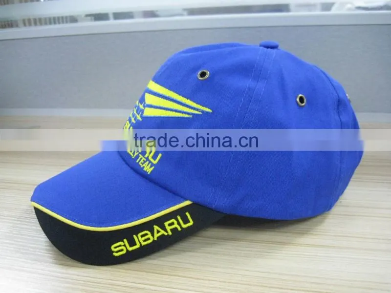 100% cotton 6 panel flat embroidery baseball cap