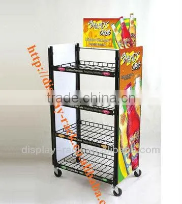 Fashion design & Adjustable floor standing wine /beer display racks /display stands for supermarket /retail store HSX-168
