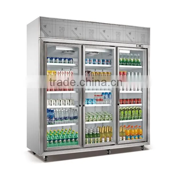 360L Free standing Large compressor energy drink display cooler