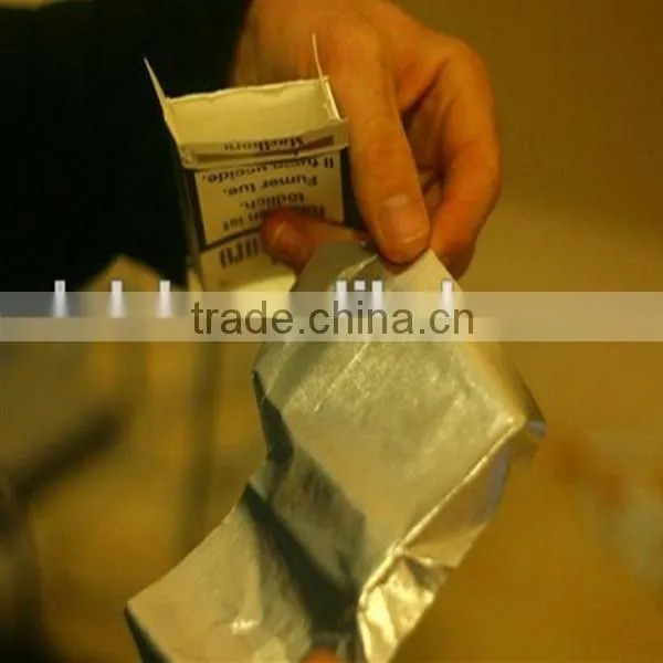 China supplier gold color aluminium foil laminated to paper for cigarette box liners