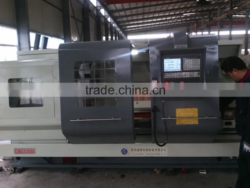 cnc turret lathe CKG1335 double chuck lathe/tube threading lathe