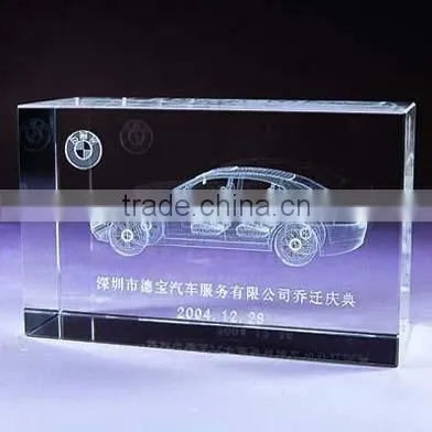 2016 Hot new innotative 3d laser engraved cystal airplane crystal cube