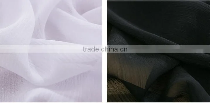 Polyester according pleated soft chiffon fabric