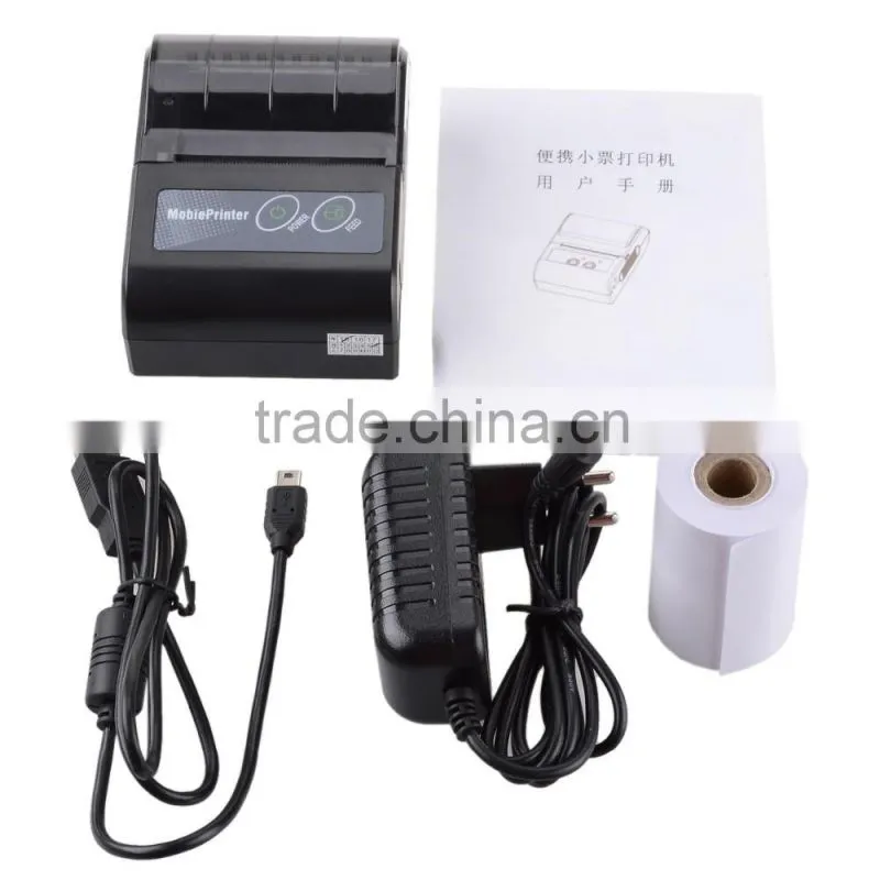 58mm portable cheap Bluetooth thermal printer (Android Version) Black