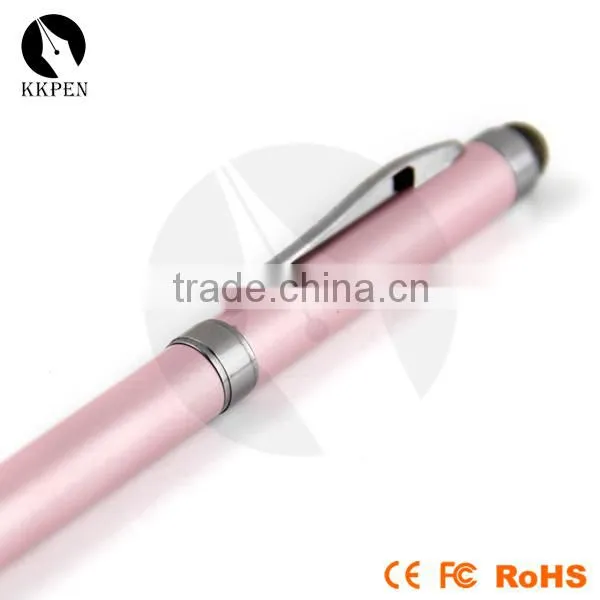 KKPEN Slim 2 In 1 Metal Stylus Touch Pen Multi-color cheap promotional metal ballpoint pens