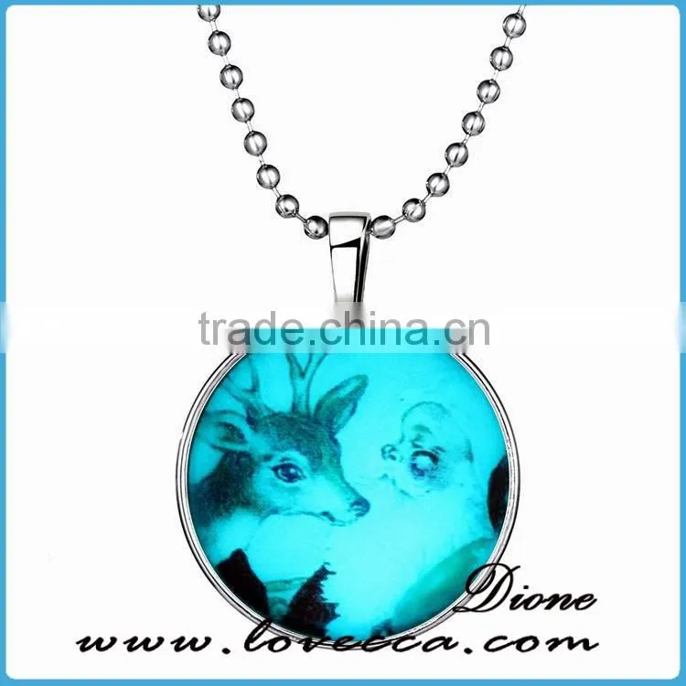 Meaning Memories Cabochon gift Christmas Glass Art Photo Pendant Chain Necklace