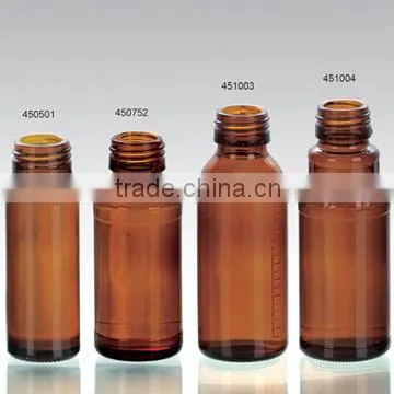 Different sizes of glass bottles
