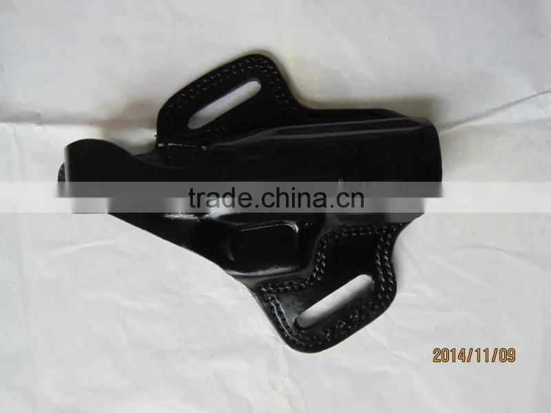 gun horizontal holster with real leather