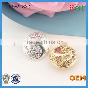 Hot Sales Popular Customized Alloy Rhinestone Buttons with Crystal for Jeans T-shirt Decoration