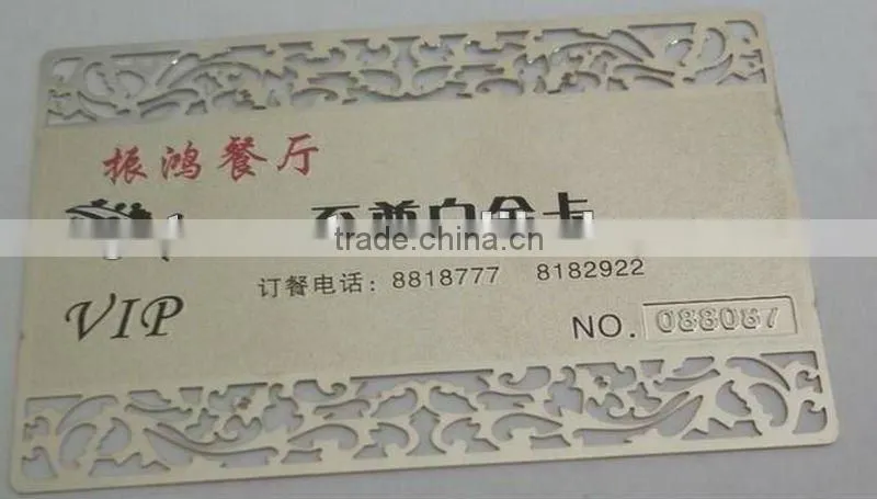 Latest Golden and silver Metal Business Cards