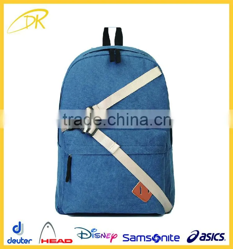 New arrival best fashion backpack canvas, canvas leather backpack