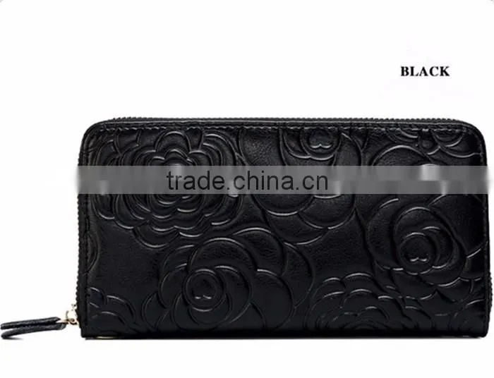 Custom Print Leather Wallet New Design Zipper Women Wallets with Card Slots