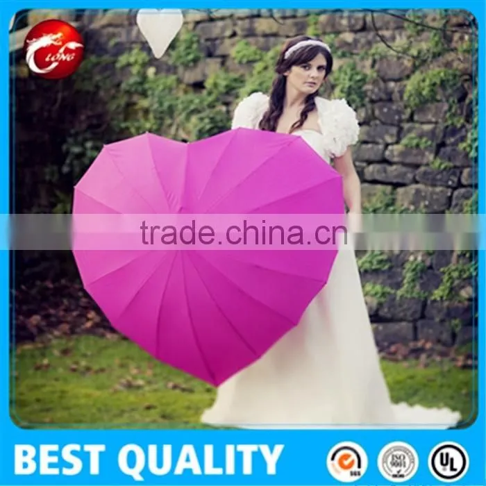 wedding decoration heart umbrella customized