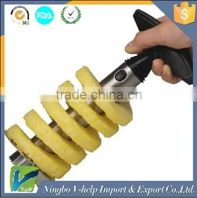 Easy Kitchen Tool Stainless Steel Fruit Pineapple Corer Slicer Cutter Peeler