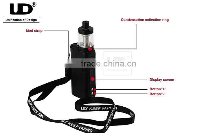 UD new vapor tank Balrog 70W TC Mod start kit with 510 drip tip for wholesales