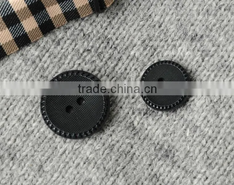 24L&32L 4 Holes Fancy Natural Black Corozo Nut Suit Buttons with Logo Engraved on
