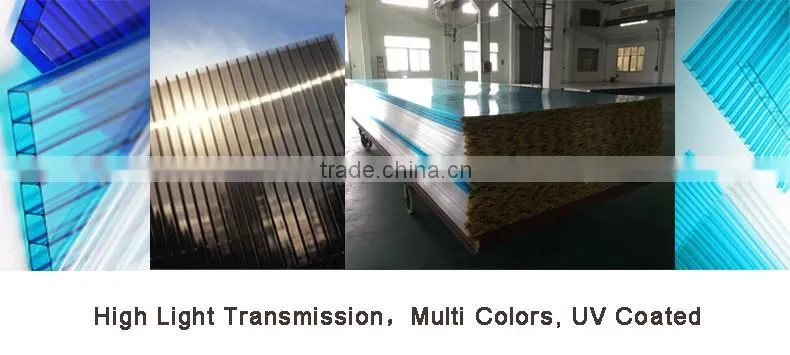 Hollow polycarbonate plastic garage roof